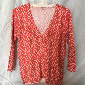 Beautiful coral button up cardigan
